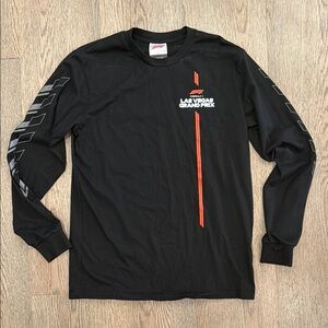 F1 Formula 1 Las Vegas Grand Prix Men's Black Long Sleeve Tee Shirt Large NEW